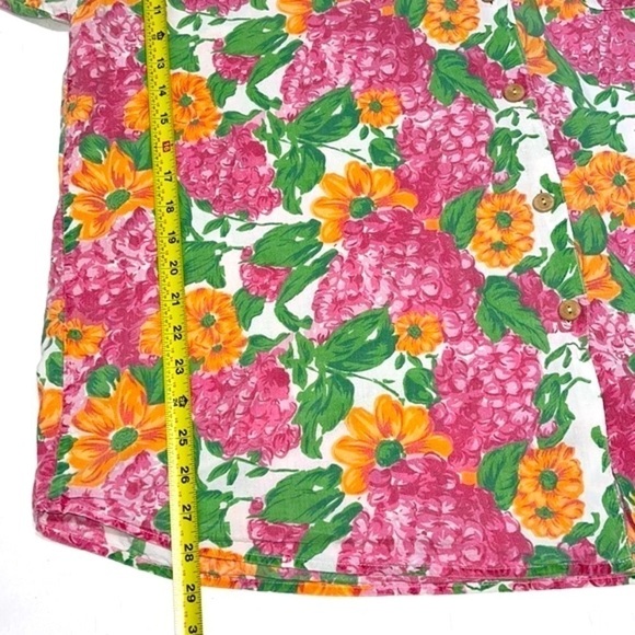 VINTAGE Jacque & KoKo Floral Short Sleeve Button Down Shirt Size 22/24 - Picture 10 of 10